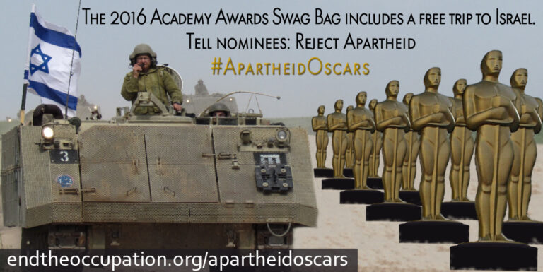 Oscar nominees:  ‘Give your Israeli swag bag to a Palestinian refugee!’